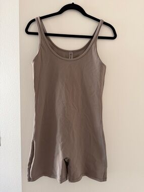 Aritzia Taupe Sleeveless Shapewear Romper